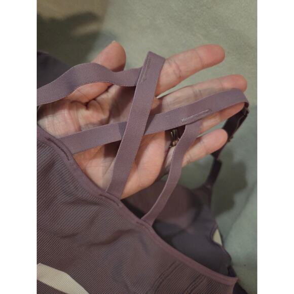Under Armour UA XL Infinity Crossover High Impact Adjustable Sports Bra Mauve - Picture 4 of 9